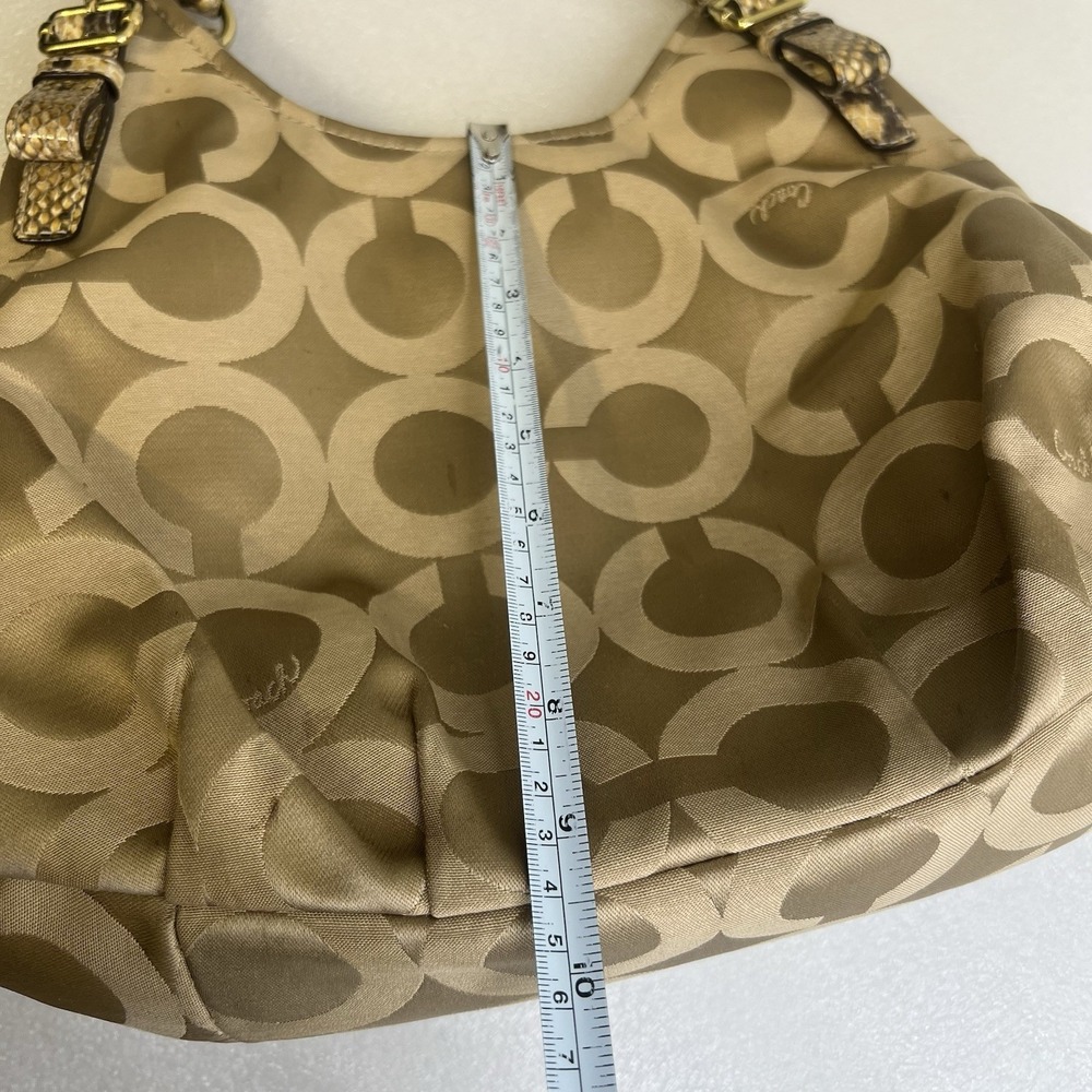 Coach Madison Op Art Signature Sateen Maggie snake Strap F17689 Shoulder Bag - Picture 13 of 15